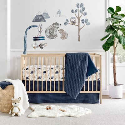 Navy store blue crib