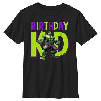Boy's Marvel Birthday Kid Hulk T-Shirt