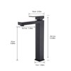 ChicFurnit Bathroom Sink Faucet Tall Single Handle Design for Modern Vanity Spaces, Black, 13.6"*8.1"*2.8" - 3 of 4
