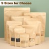 Unique Bargains Kraft Paper Zip Closure Clear Window Food Storage Containers 40 Pcs - 4 of 4