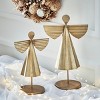 tag Metal Angel Decor - Small Decorative Sculpture for Holiday and Christmas, Gold Aluminum, 6"L x 4"W x 10"H - 2 of 2