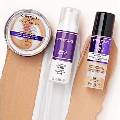 COVERGIRL + Olay Simply Ageless 3-in-1 Liquid Foundation with Hyaluronic Complex + Vitamin C - 1 fl oz, 4 of 12