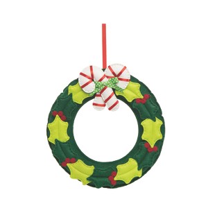 Transpac 12.99 in Multicolor Polyester Christmas Layered Leaf Wreath for Holiday Decor - 1 of 4