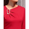 INSPIRE CHIC Women's Work Long Sleeve Asymmetrical Neck Business Cocktail Bodycon Midi Dresses - 4 of 4