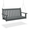 WestinTrends Malibu Outdoor Patio HDPE Hanging Front Porch Swing Bench - 4 of 4