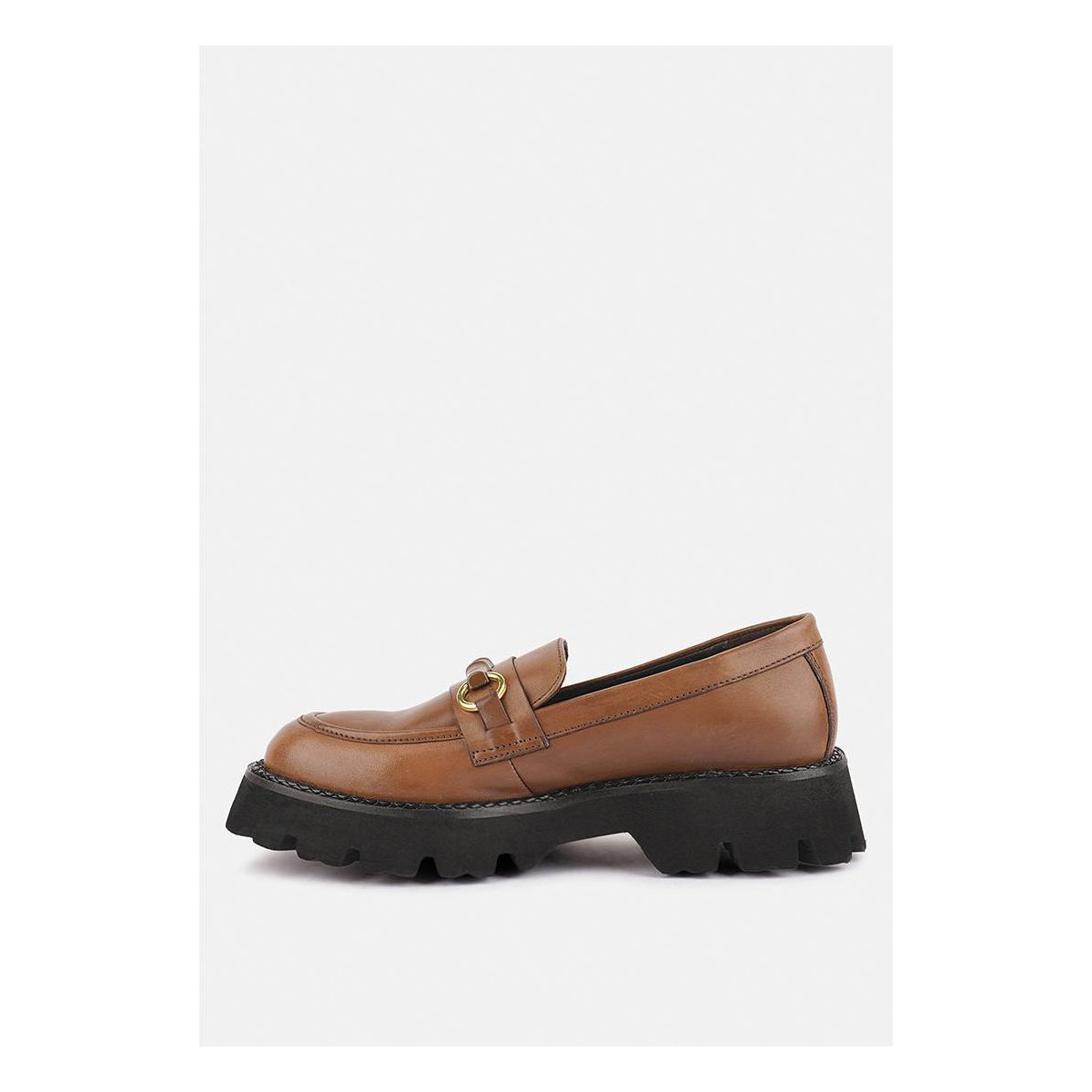 Женские туфли Rag & Co Womens Cheviot Chunky Leather Loafers 9 — фото 5