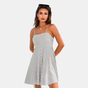 Women's Striped Spaghetti Strap Mini Dress - Cupshe - 1 of 4