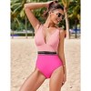 AI'MAGE One Piece Swimsuit Women 2025 Mesh Tummy Control Bathing Suits Swim Suit Deep V Neck Swimwear - 3 of 3
