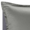 Brielle Home 100% Premium 300 TC Modal Bedding Collection Sateen Duvet Cover 68" x 86" and One 20" x 26" Sham Twin Grey - 3 of 4