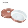Unique Bargains Regular Leak-Proof Kitchen Mason Jar Lids with Straw Hole 20 Pcs - 3 of 4