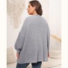 Womens Plus Size Cardigan Sweaters Long Sleeves Open Front Chunky Knit Casual Jackets - 3 of 4