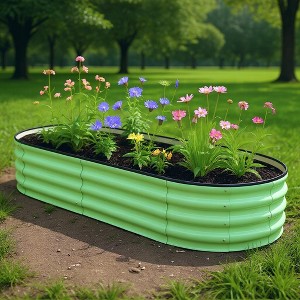 GustoWave Four Size Raised Garden Bed,Galvanized Raised Bed,Garden Boxes Outdoor,Galvanized Planter,Planter Raised Boxes,Metal Garden Box,Rubber Edge - 1 of 4