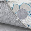 Machine Washable Area Rugs Modern Flower Carpet Non Slip Stain Resistant Soft Low Pile Rugs Farmhouse Accent Carpet for Kitchen Living Room Laundry - 4 of 4
