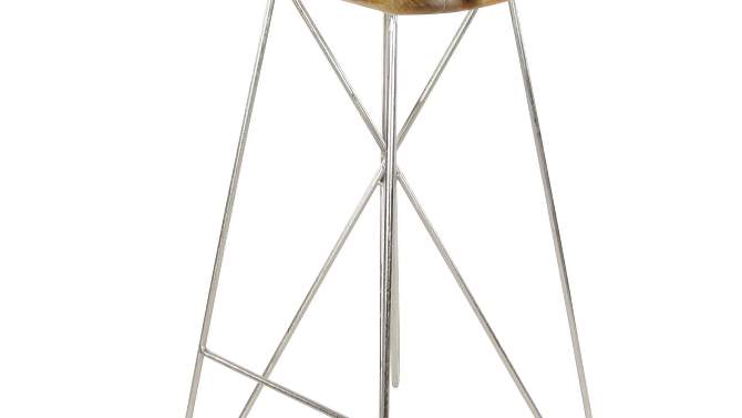 Contemporary Wood and Metal Bar Stool Brown - Olivia &#38; May, 2 of 23, play video