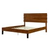 CAVINAS King/Queen/Full Size Solid Wood Platform Bed Frame with Three-Piece Headboard Design,No Box Spring Needed - 4 of 4
