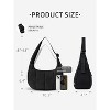 Crescent Shoulder Bag for Women, Nylon Quilted Shoulder Purses, Puffy Handbags with Adjustable Strap - 2 of 4