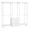 Aheaplus 65.5'' Closet Storage with Fabric Drawers, Corner Closet Organizer with 5 Hanging Rods and Wood Shelves - 2 of 4