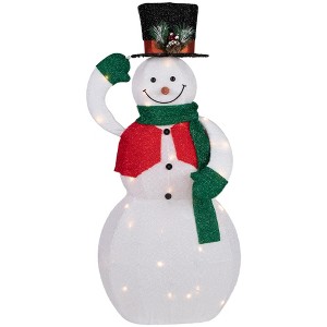 Northlight LED Lighted and Animated Tipping Hat Snowman Outdoor Christmas Figure - 36" - Warm White Lights - 1 of 4