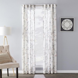 SKL Home Refresh Watercolor Effects UV Protective Sunsafe Window Curtain Panel 40x108", Blush - 1 of 4