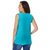 Woman Within Plus Size Perfect Sleeveless Shirred V-Neck Tunic - 3 of 4