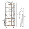 LIVAREEmlen 5 Tier Corner Bookshelf, Modern Corner Bookcase,Large Open Shelf Bookcase,Display,Shelving,for Bedroom,Living Room and Home Office - 2 of 4