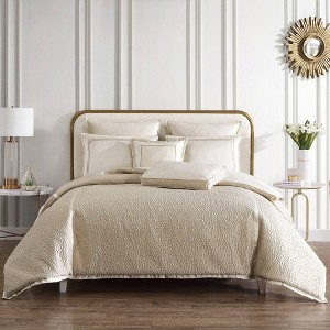 Riverbrook Home 8pc King Rings Comforter Bedding Set Gold: Polyester, Woven, Machine Washable, Includes Decorative Pillows & Euro Shams - 1 of 4