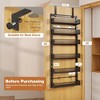 MOEPISY Pantry Door Organizers and Storage, 6-Tier Large Metal Heavy-Duty Frame Over the Door Spice Rack - 2 of 4
