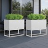 Wooakway Outdoor/Indoor/Decor Metal Elevated Raised Garden Bed Planter Box Planter Pots Cachepot Nursery Pot - 2 of 4