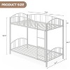 Nasitip Metal Bunk Bed Twin Over Twin, Heavy Duty Bunkbeds Frame with Arched Guardrail and Safety Ladder,Space-Saving, No Box Spring Needed - 3 of 4