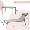 SKRAN Patio Chaise Lounge Set,Adjustable Pool Lounge Chairs,for Sunbathing,Beach,(Only includes 2 Lounge Chairs with Headrest & 1 Table) - 3 of 4