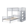 Costway Twin Over Twin Loft Bunk Bed Wood w/Bookcase Guardrail Ladder Kids Bedroom - 2 of 4