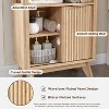 Bathroom Floor Cabinet with 1 Sliding Door & 3 Drawers, Modern Freestanding Bathroom Storage with Adjustable Shelf - 2 of 4
