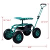 VisioGear Rolling Garden Scooter, Garden Cart Seat with Wheels and Tool Tray, 360 Swivel Seat, Green, 42.5"*17.7"*22.4" - 3 of 4