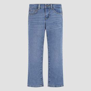Baby Kids Girls Dull Blue Denim Double Button High-Waist Jeans Pant