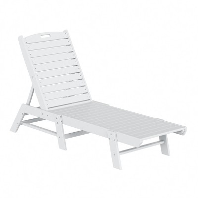 WestinTrends Poly Reclining Outdoor Patio Chaise Lounge Chair Adjustable