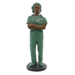 Black Art 8.5 Inch Male Scrub Nurse Hospital Tlc Figurines - 1 of 2