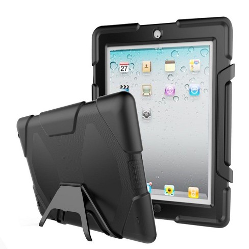 Valor Heavy Duty Case With Apple Pencil Holder And Detachable Kickstand Hard Cover For Apple Ipad 2 3 4 Black Target