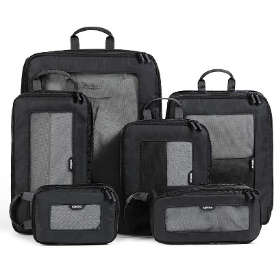 Compression Packing Cubes - 4 Set Durable Travel Organizer Bags Mesh Top, Expandable Travel Accessories Carry