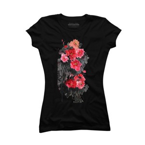Junior's Design By Humans Blossoming By WhitePearl T-Shirt - 1 of 3