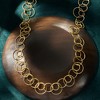 Ross-Simons 18kt Gold Over Sterling Textured and Polished Multi-Circle Necklace Size 18 - 4 of 4