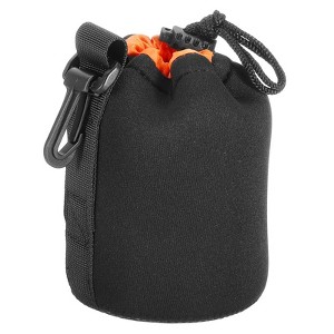Unique Bargains Neoprene Waterproof Shockproof Wear-resistant Lens Pouch Black&Orange 1 Pc - 1 of 3