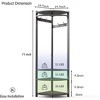 3-In-1 Narrow Corner Coat Rack Stand with Shoe Bench & Storage Shelf - 70.8" Tall Entryway Organizer - 3 of 4