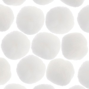 John Bead 2in White Pom Poms for Crafts DIY Art Creative, 50pcs - 1 of 4