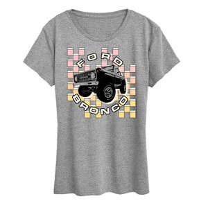 Women's - Ford - Bronco Checker Short Sleeve Graphic T-Shirt - 1 of 4