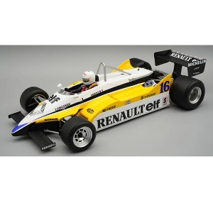 Renault RE30B #16 Winner F1 "Italian GP" (1982) "Mythos Series" with Driver Figure and Display Case 1/18 Model Car by Tecnomodel - 1 of 3