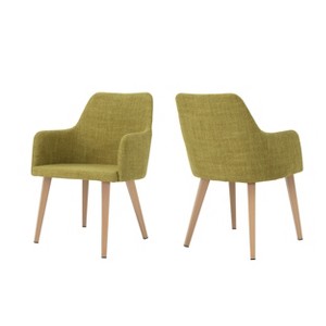 Alistair Dining Chair - Green (Set of 2)- Christopher Knight Home