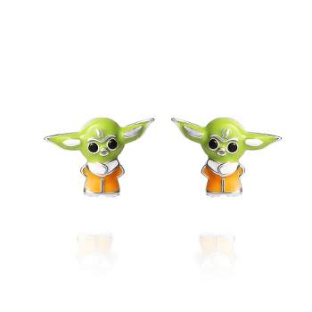 Disney Star Wars Grogu Stud Enamel Sterling Silver Earrings