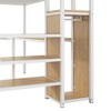Okak Full Size Metal Bunk Bed with Desk & Storage Staircase & Safety Fence Loft Bed with Small Wardrobe & LED for Kids Teens Easy Assemble, White - 4 of 4