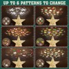 Aoibox Christmas Tree Topper 6 Patterns LED Projector Star Rotating Light Gold Glitter 10 x 3.6 x 10 in 1 Piece for Holiday Decor - 2 of 4