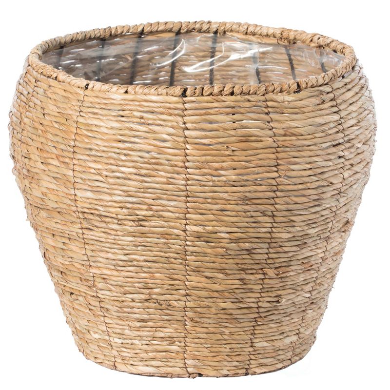 Vintiquewise Woven Round Flower Pot Planter Basket with Leak-Proof Plastic Lining, 3 of 6